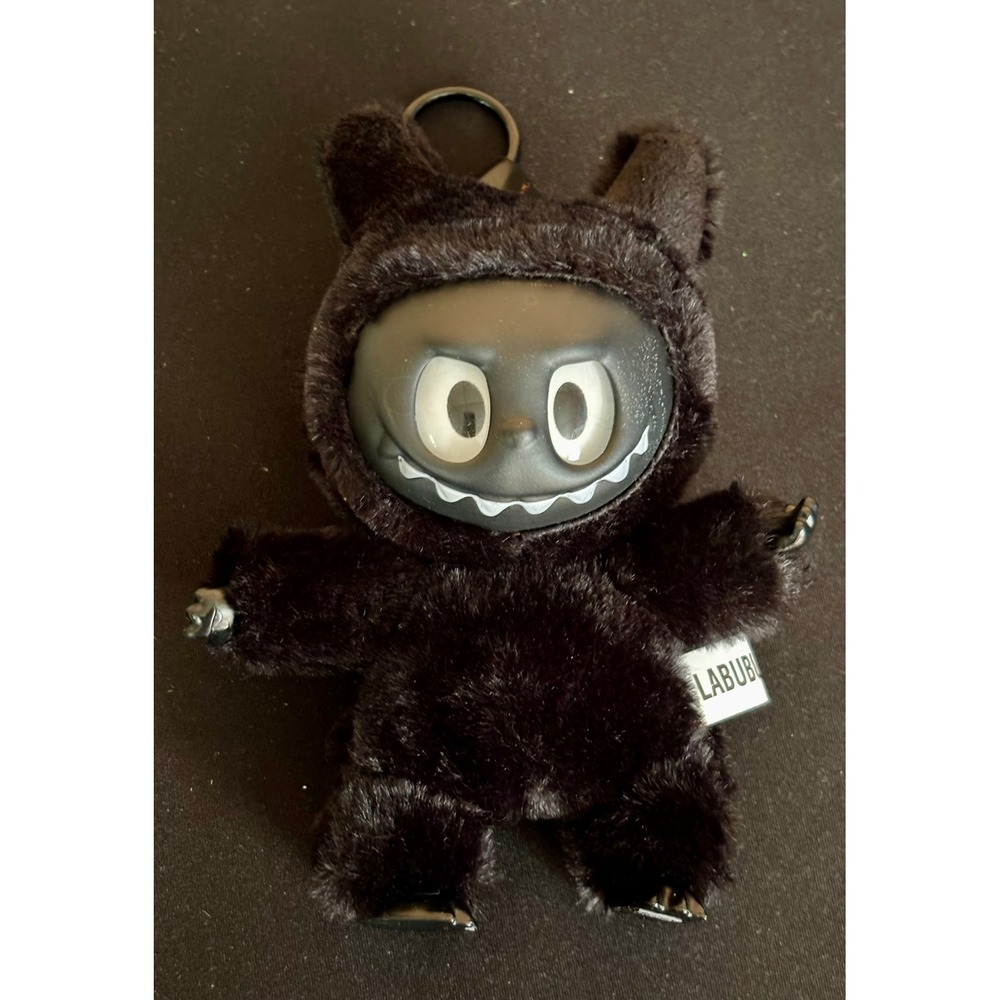 Pop Mart The Monsters Labubu Plush Doll Serenity Gray All Black Lot Authentic - Picture 3 of 8